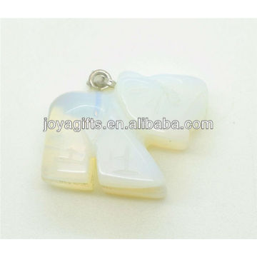 High Quality Natural Opal Elephant Pendant Semi Precious Stone Pendant